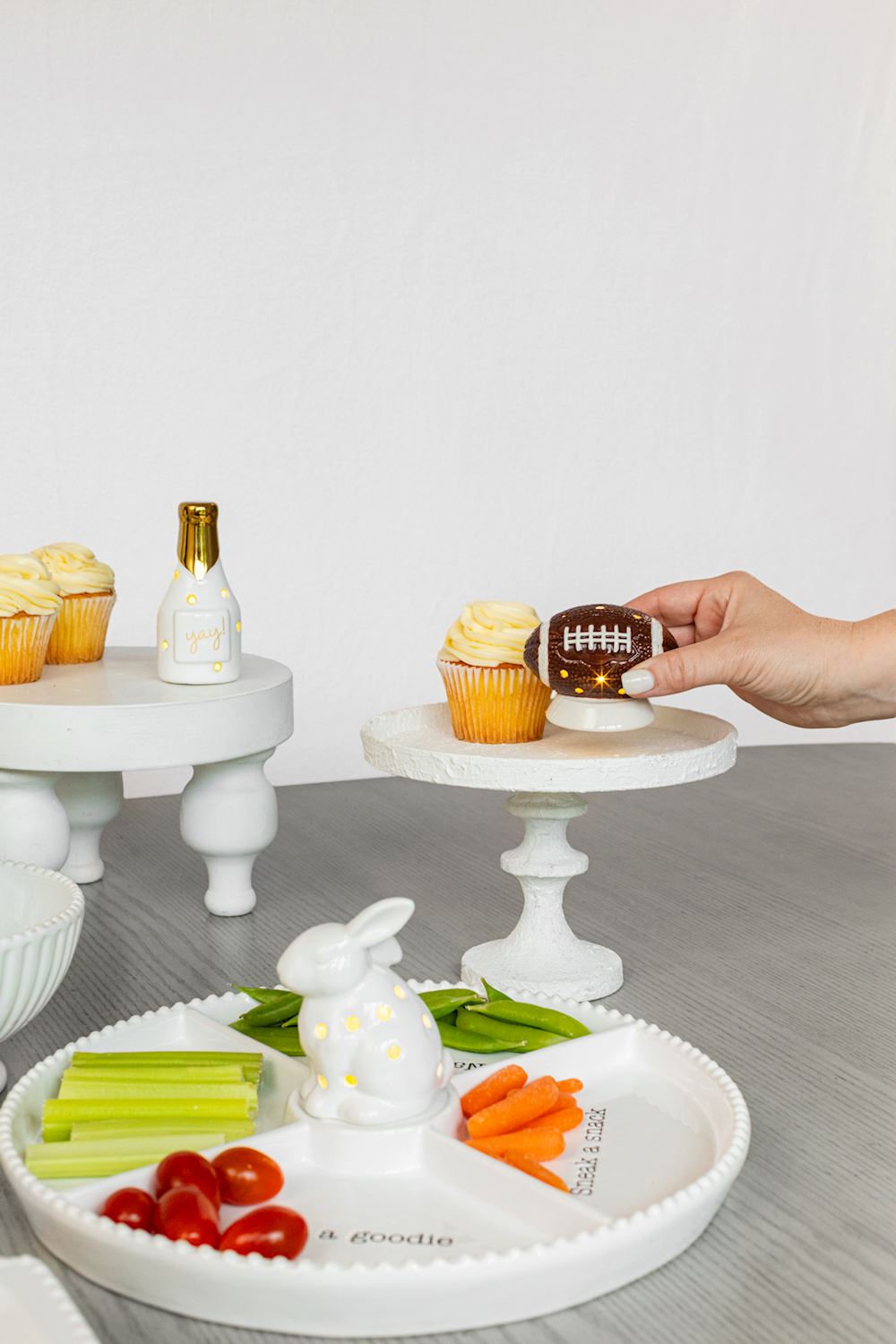FOOTBALL LIGHT UP SITTER BY MUD PIE