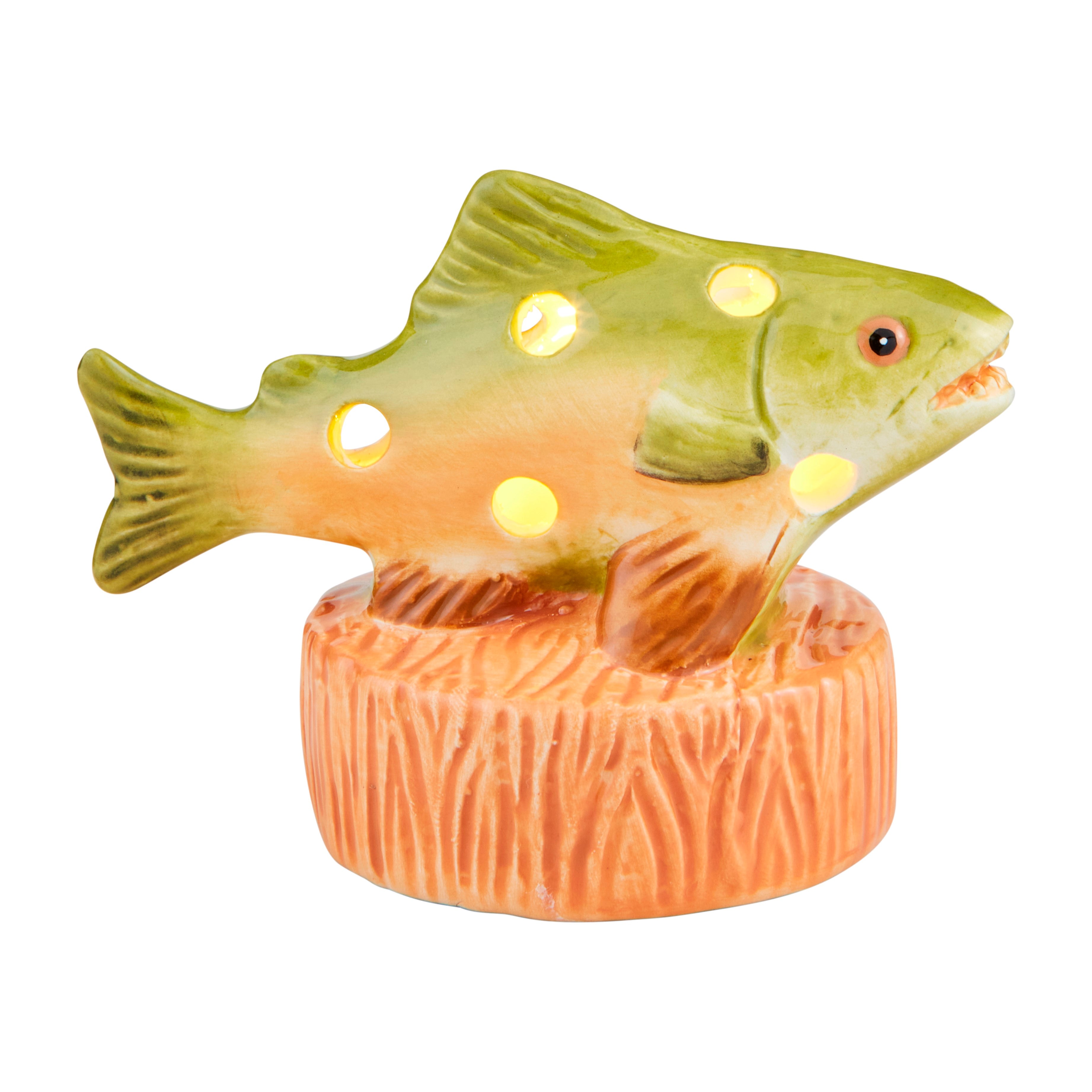 Trout Light-Up Sitter By Mud Pie