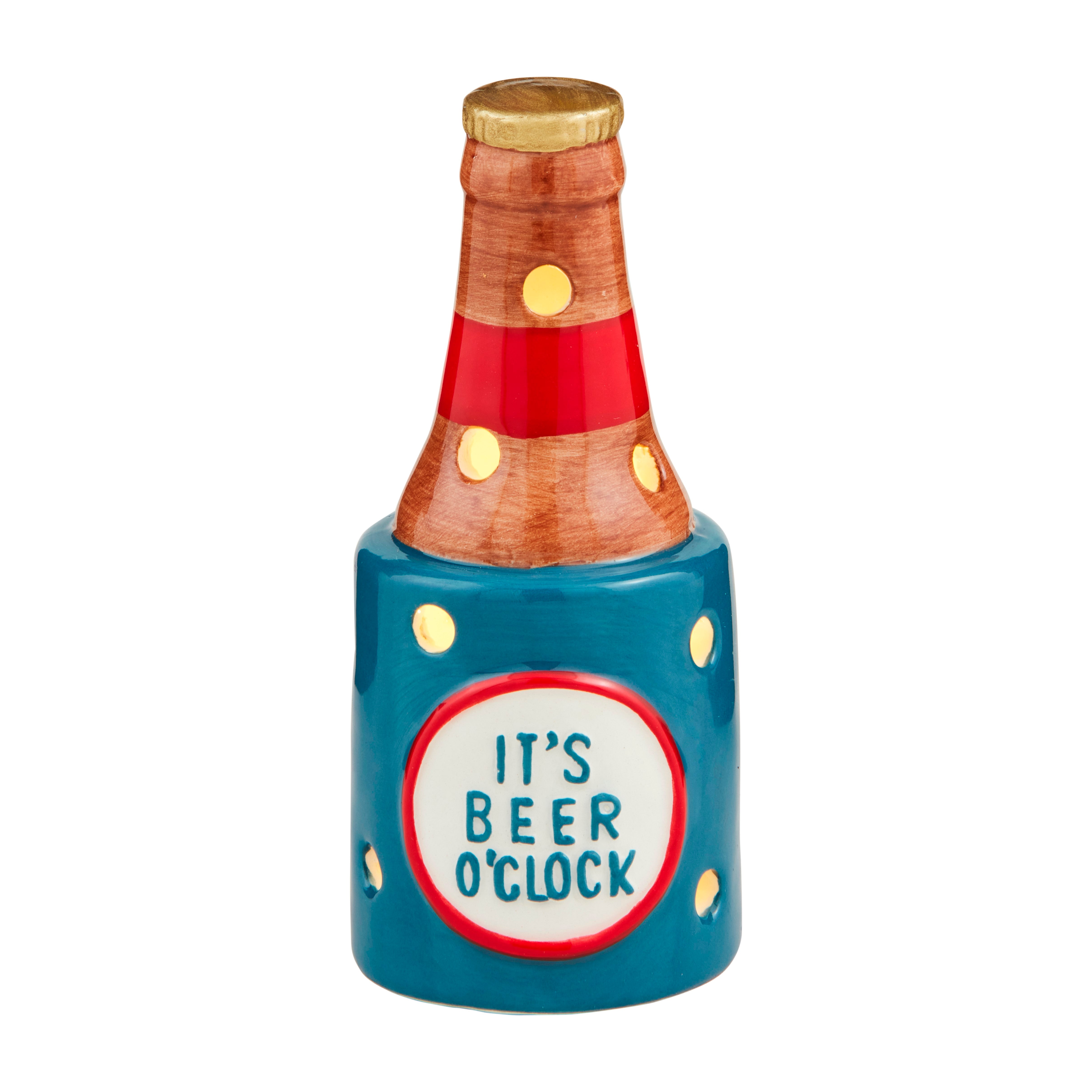 Beer Bottle Light-Up Sitter By Mud Pie