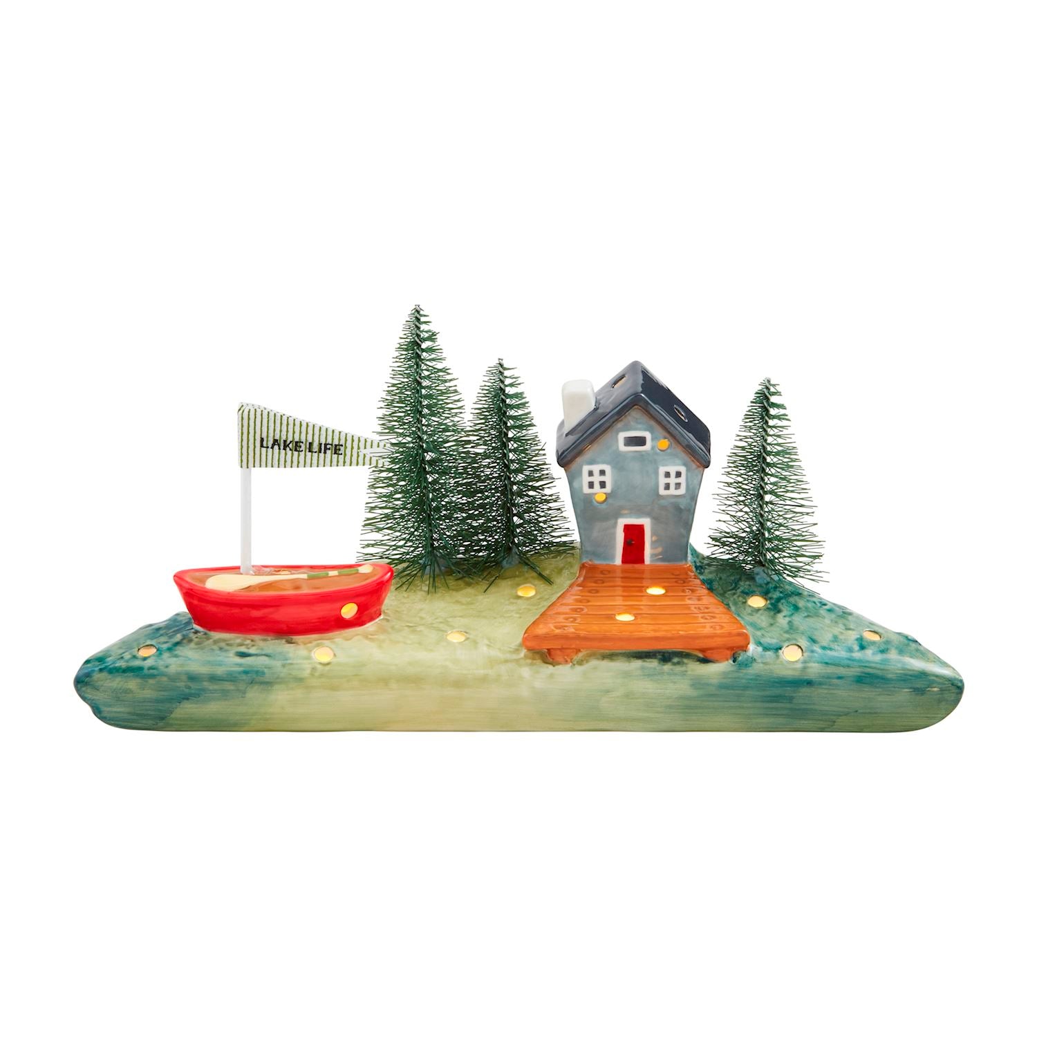 Large Lake Light-Up Sitter By Mud Pie