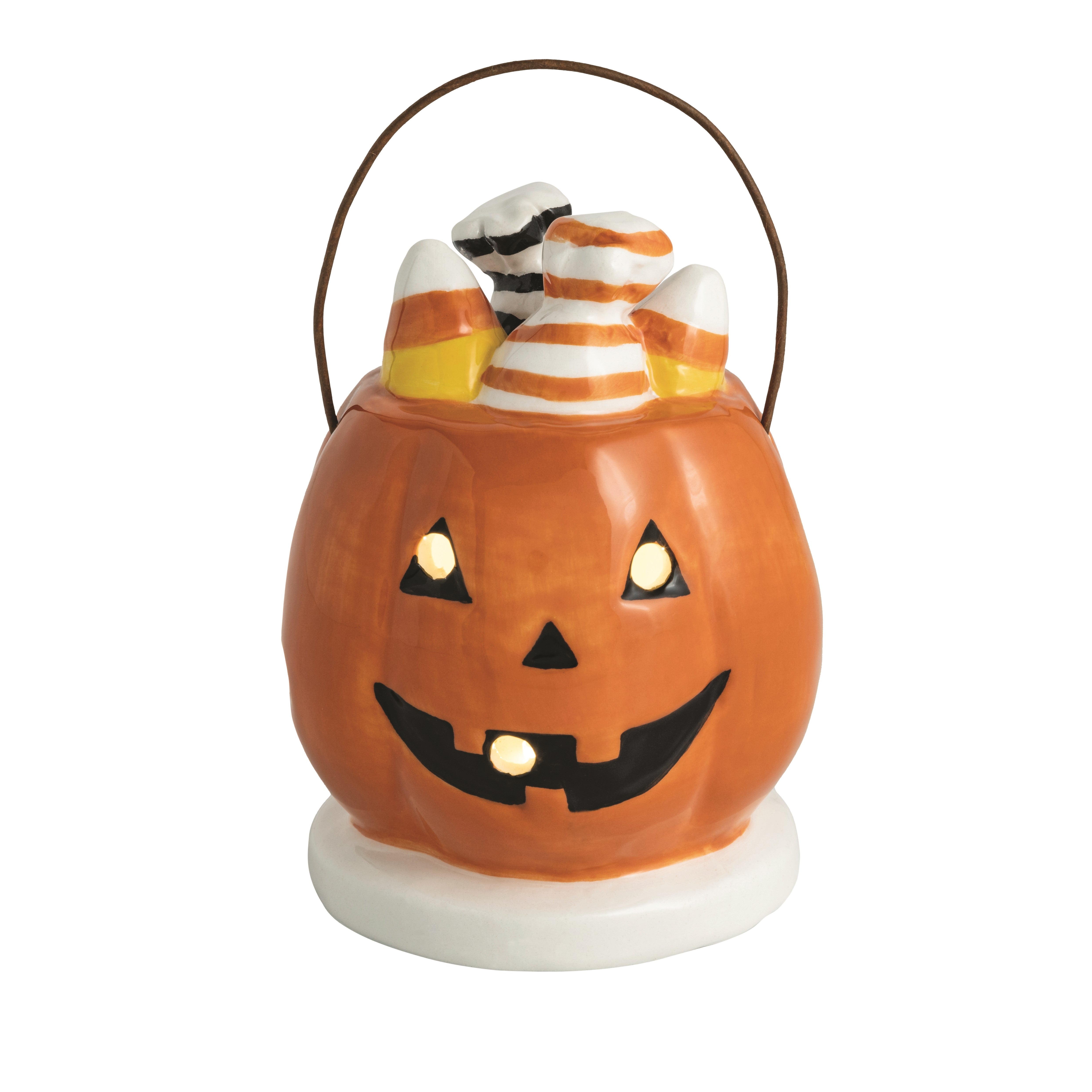 Pumpkin Basket Light-Up Sitter  By Mud Pie