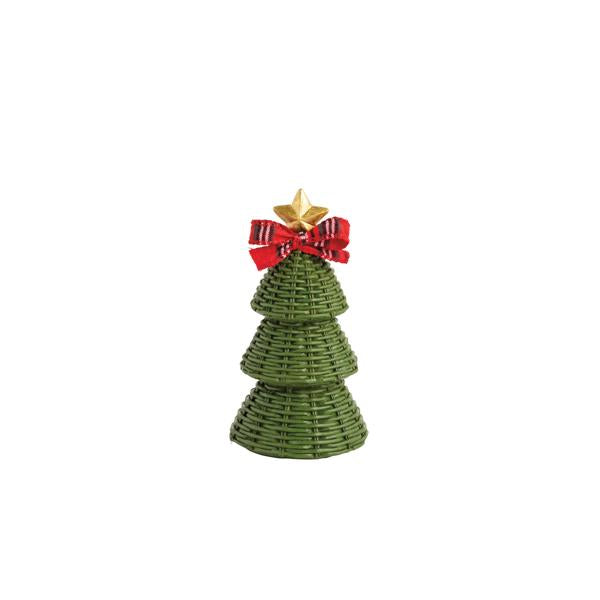 Small Wicker Resin Tree Sitter By Mud Pie