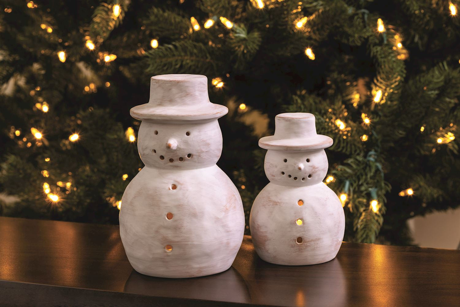 Large Terracotta Snowman By Mud Pie