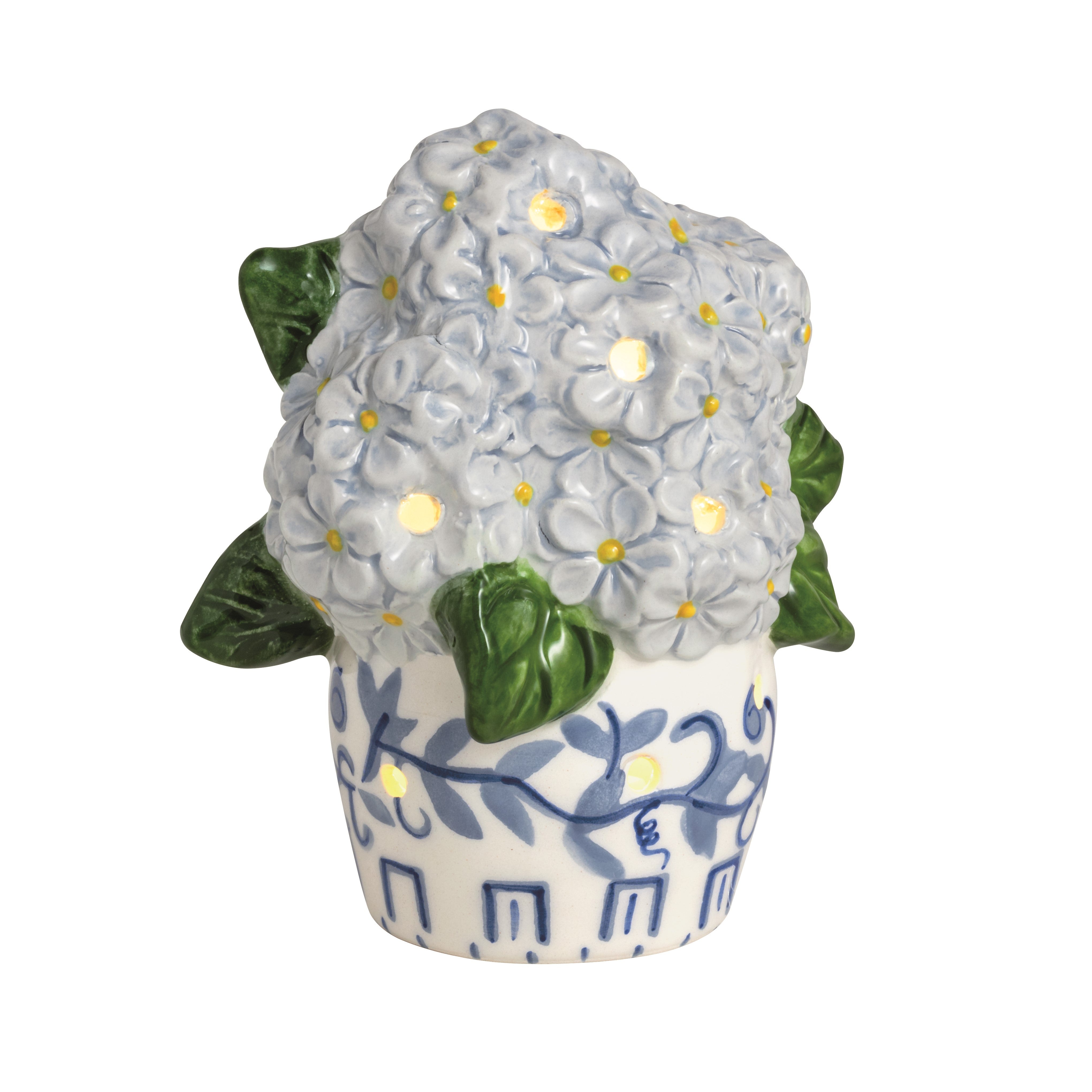 In-store Hydrangea Light-Up Sitter by MUD PIE