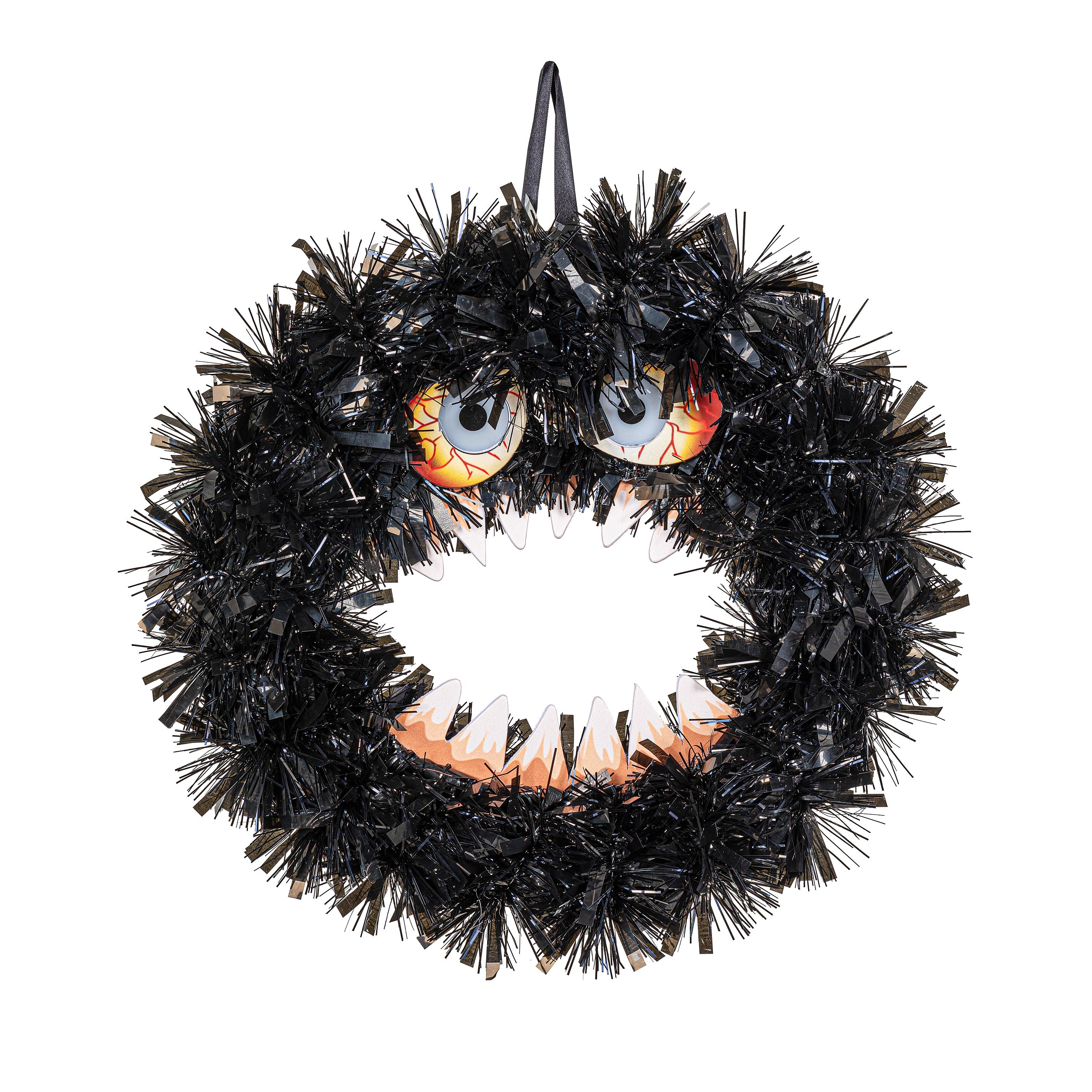 Monster Halloween Door Decor with Color-Changing Eyes