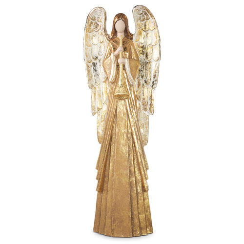 GILDED ANGEL WITH HORN