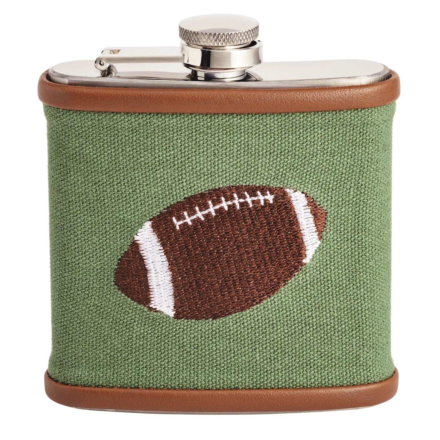 Football Embroidered Icon Flask By Mud Pie