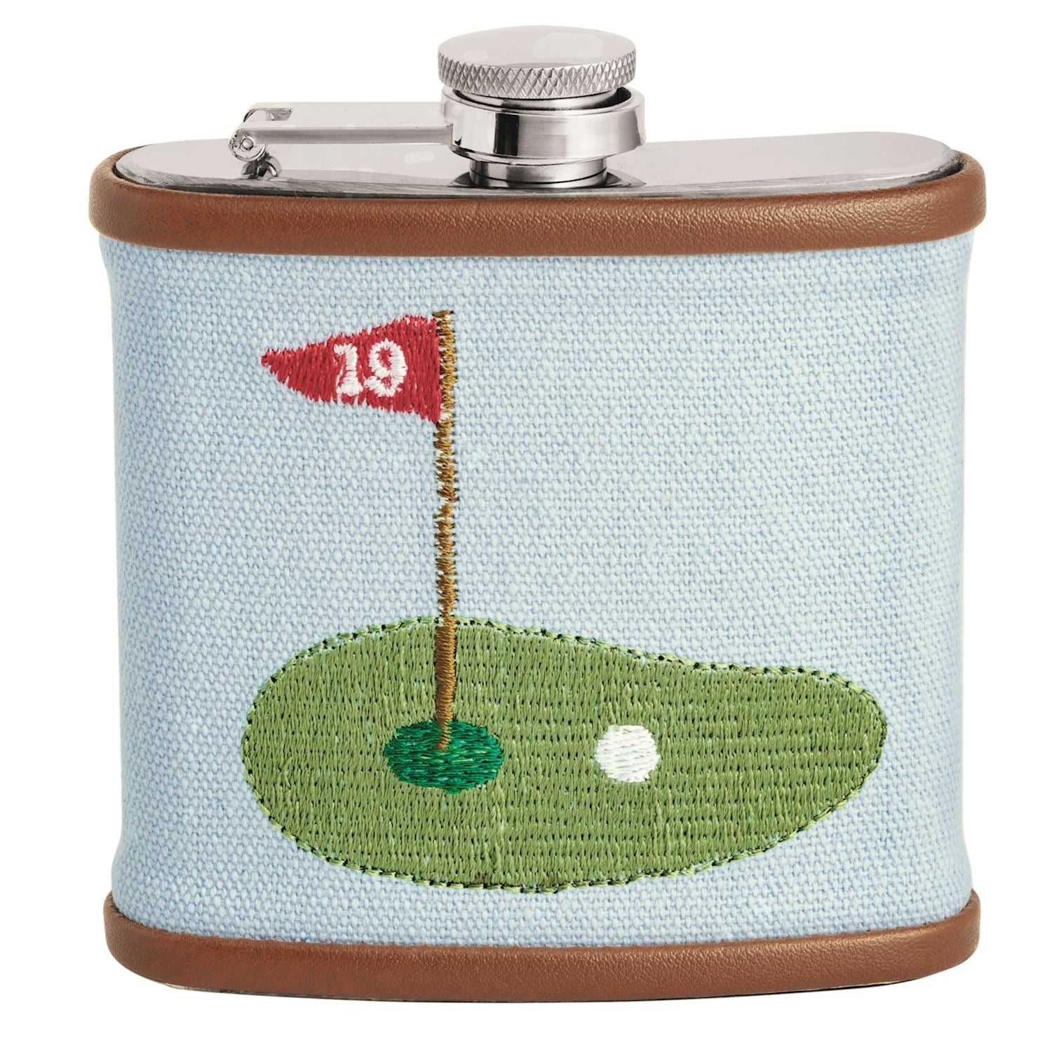 Golf Embroidered Icon Flask By Mud Pie