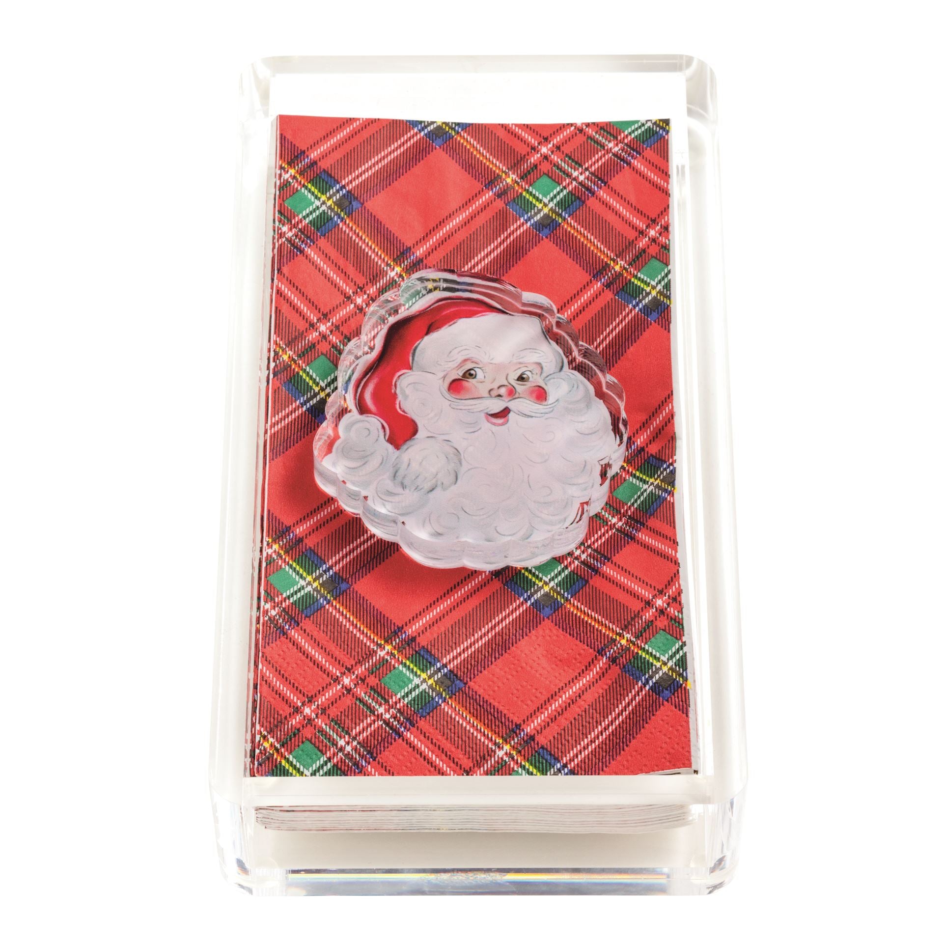Tartan Guest Towel & Caddy Set by Mud Pie