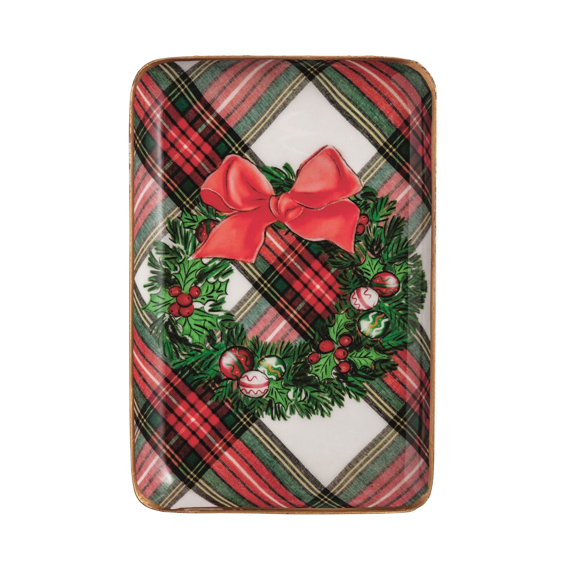 Tartan Tidbit Tray by Mud Pie