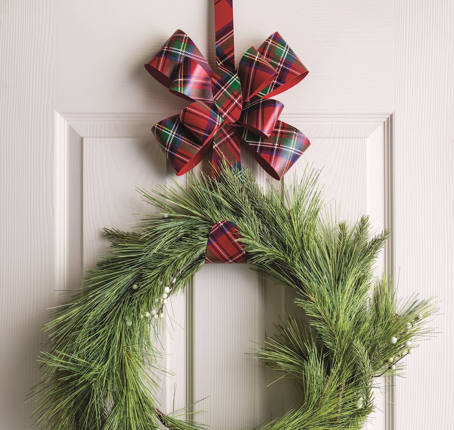Tartan Bow Wreath Hanger By Mud Pie