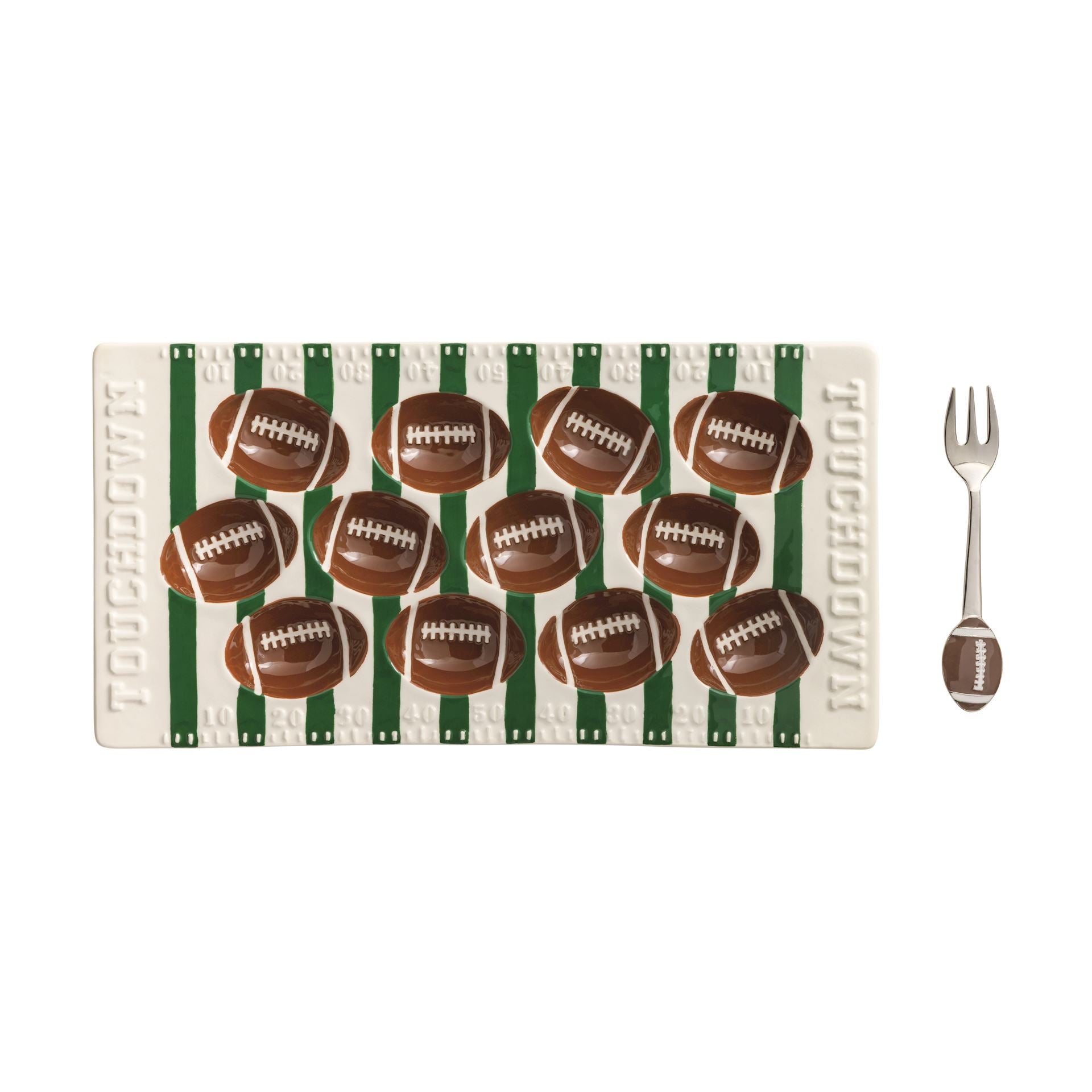 Football Field Deviled Egg Tray Set by Mud Pie
