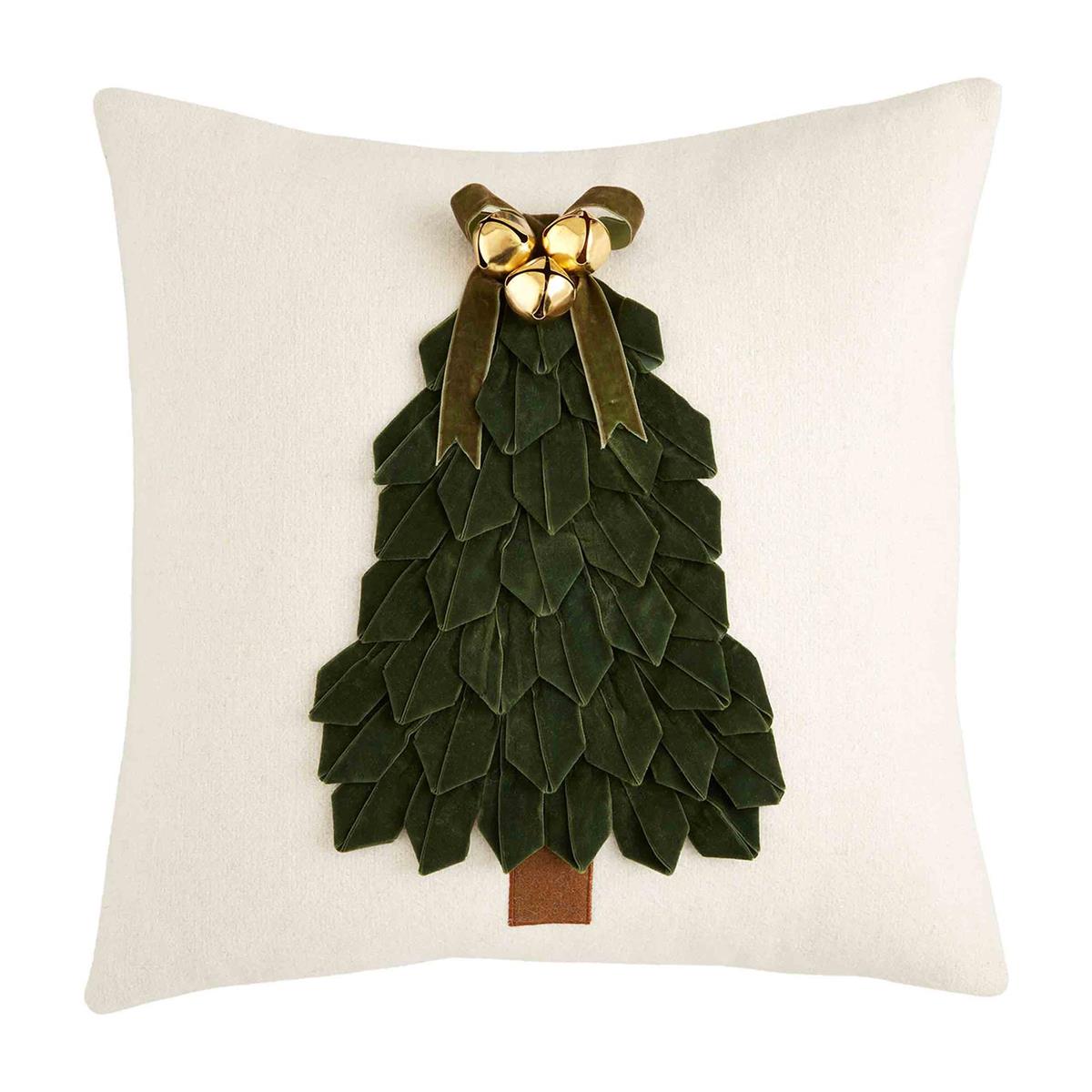 VELVET RIBBON TREE PILLOW - BY MUD PIE - A. Dodson's
