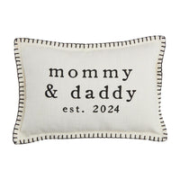 Parents Est. 2024 Pillow BY MUD PIE