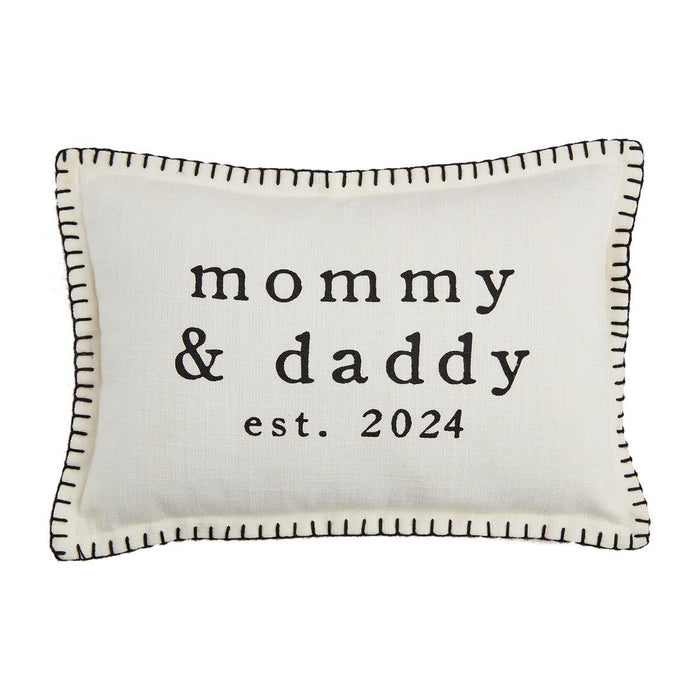 Parents Est. 2024 Pillow BY MUD PIE