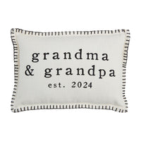 Grandparents Est. 2024 Pillow BY MUD PIE