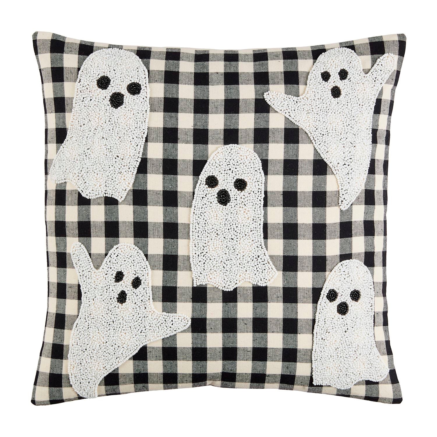 Ghost Beaded Pillow By Mud Pie