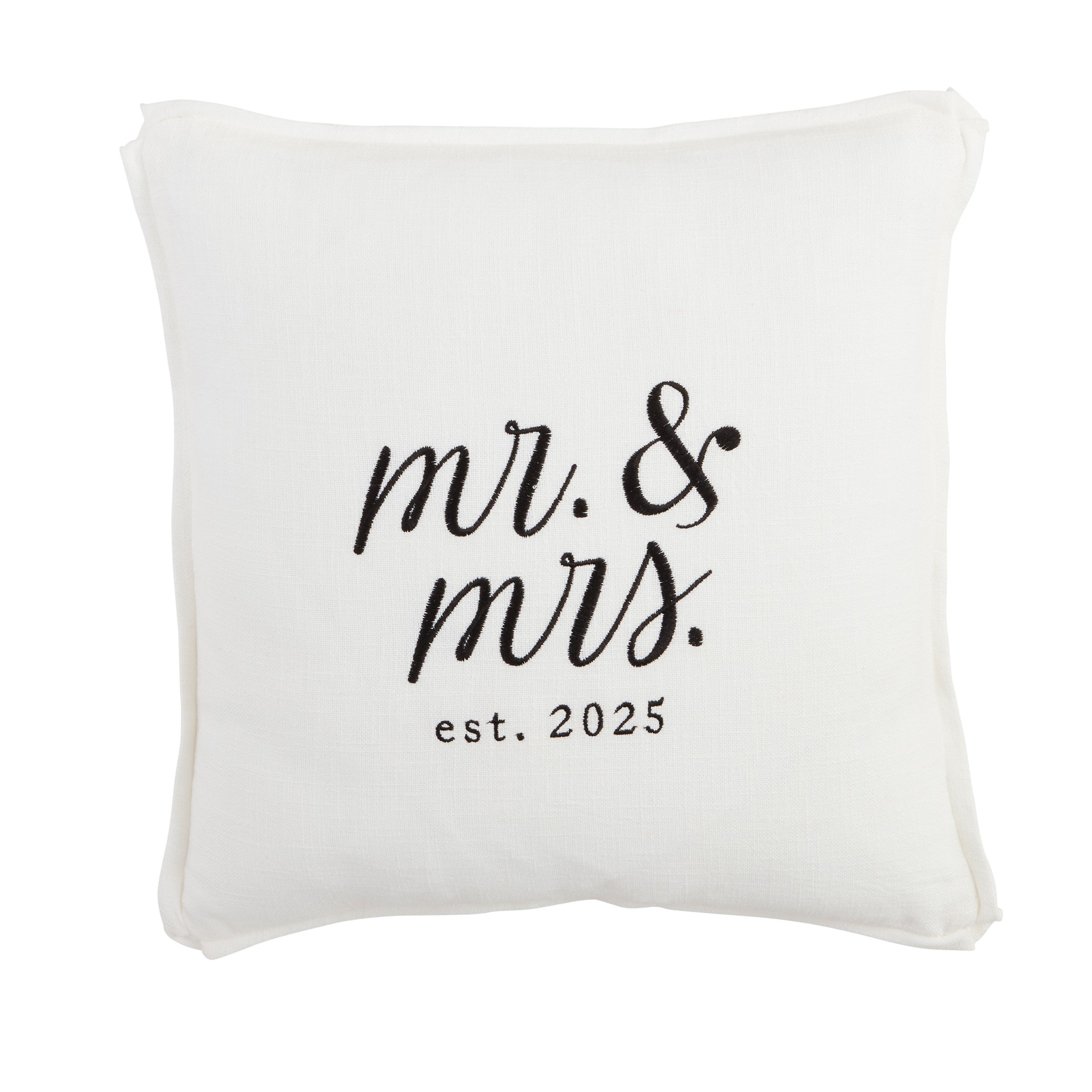 Square Mr Mrs 2025 Pillow By Mud Pie