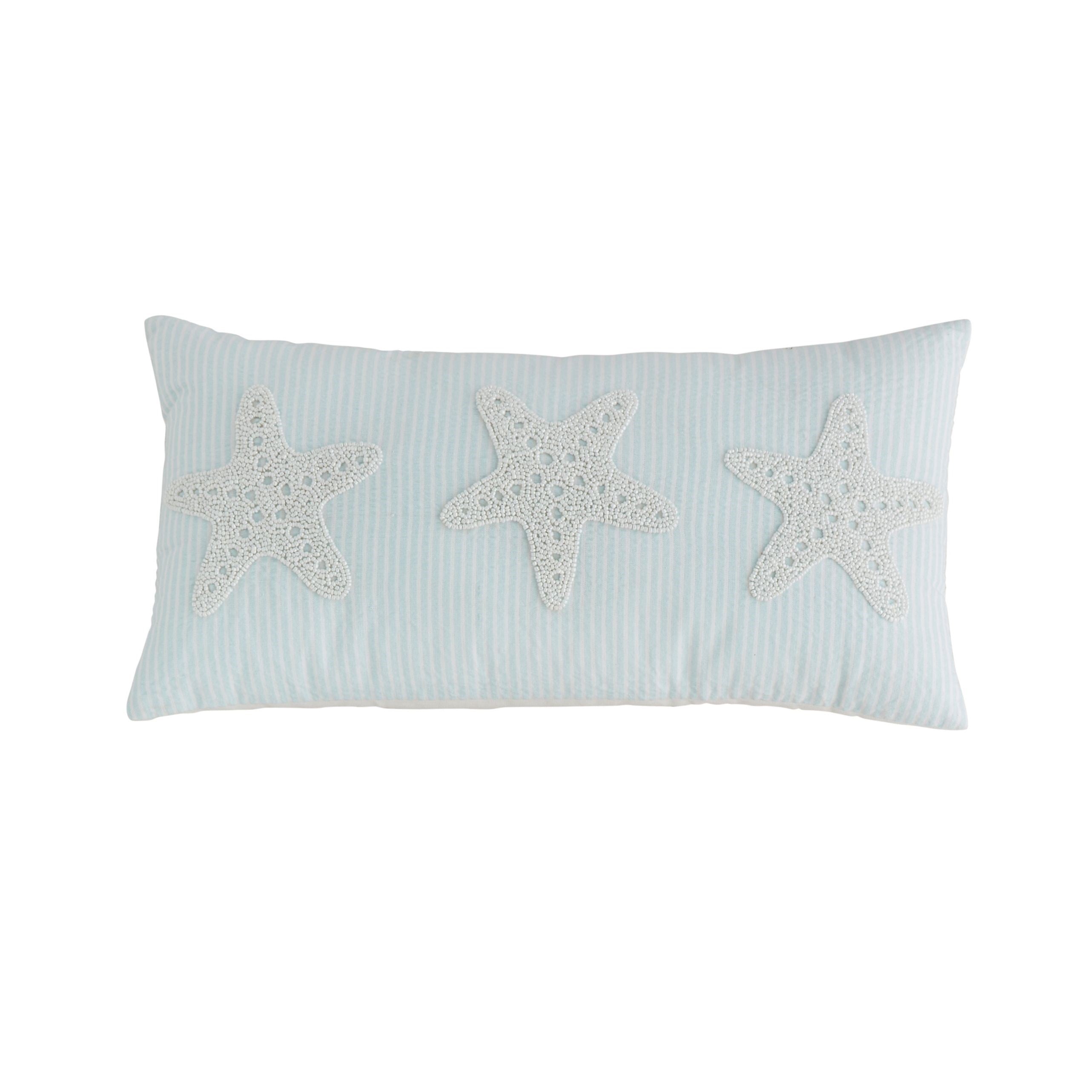 Starfish Beaded Pillow By Mud Pie