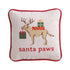 Single Christmas Dog Hooked Wool Pillow By Mud Pie