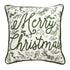 Merry Christmas Green Toile Pillow By Mud Pie