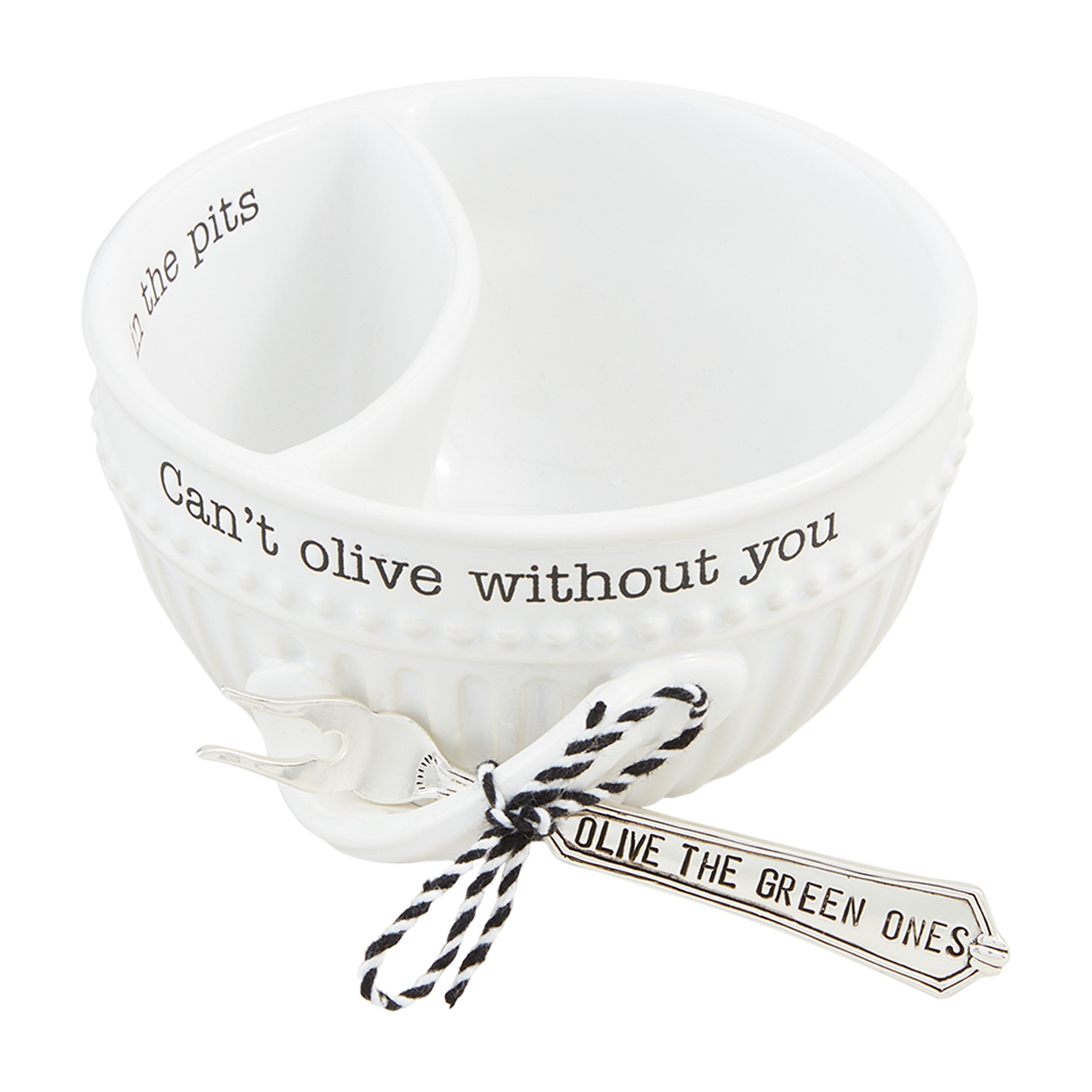 Olive Bowl & Fork Set By Mud Pie