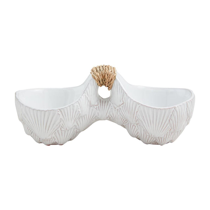 Sea Double Dip Serving Dish BY MUD PIE