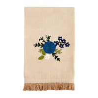Floral Embroidery Towel - 3 Styles BY MUD PIE