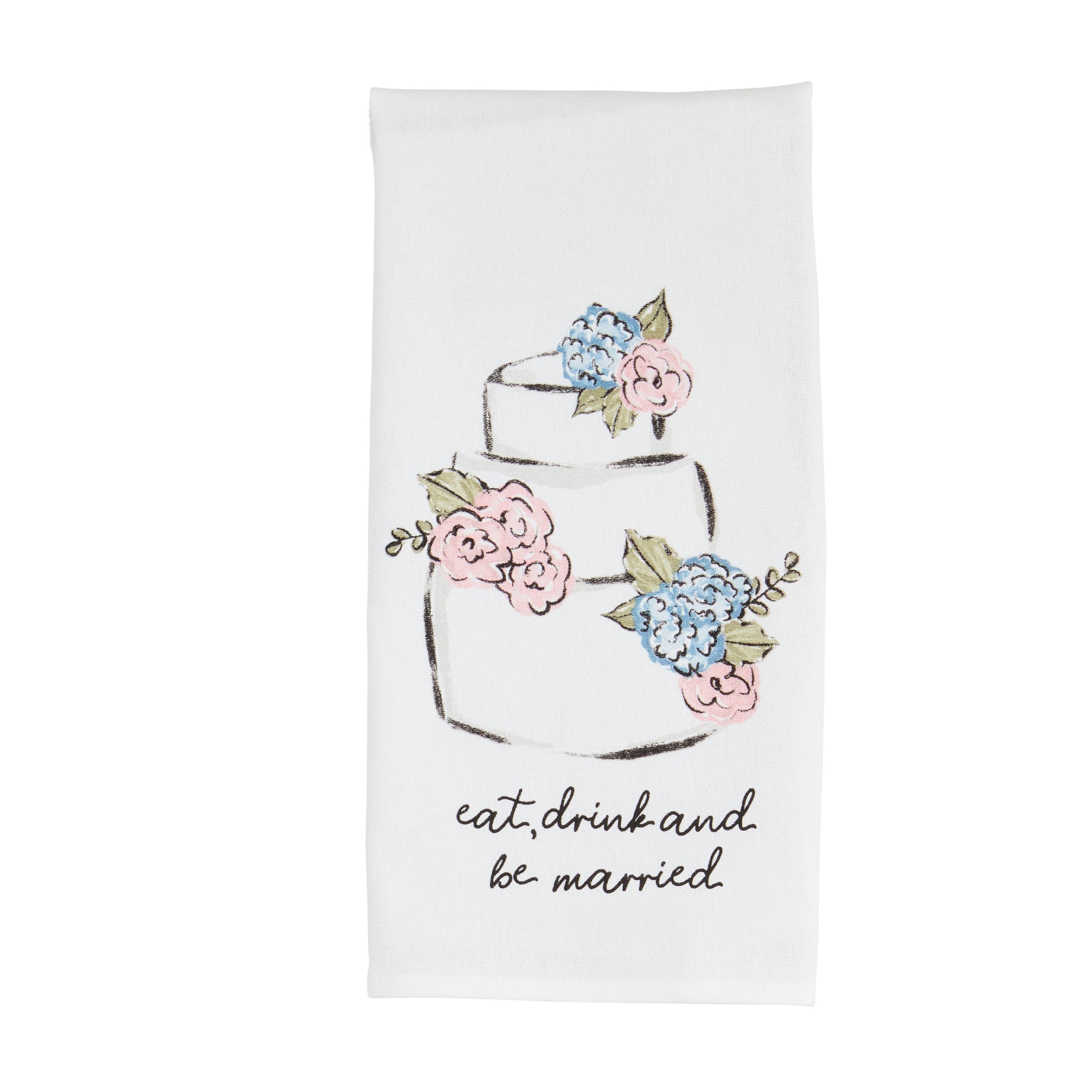 Eat Drink Cotton Hand Towel By Mud Pie