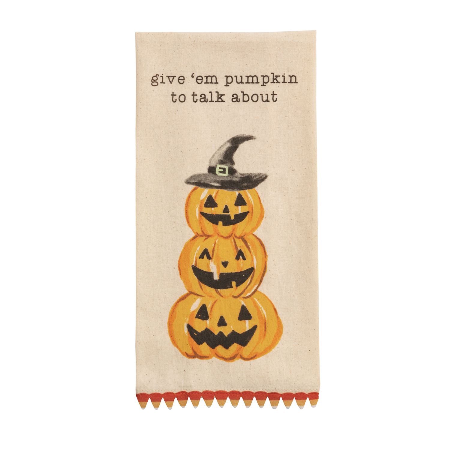 Pumpkins Hallow Printed Towel By Mud Pie