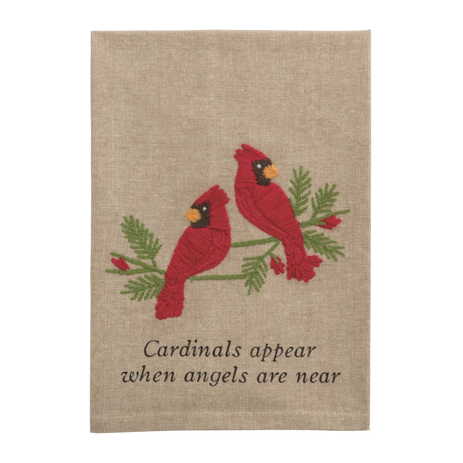 TWO CARDINAL EMBROIDERED TOWEL By Mud Pie
