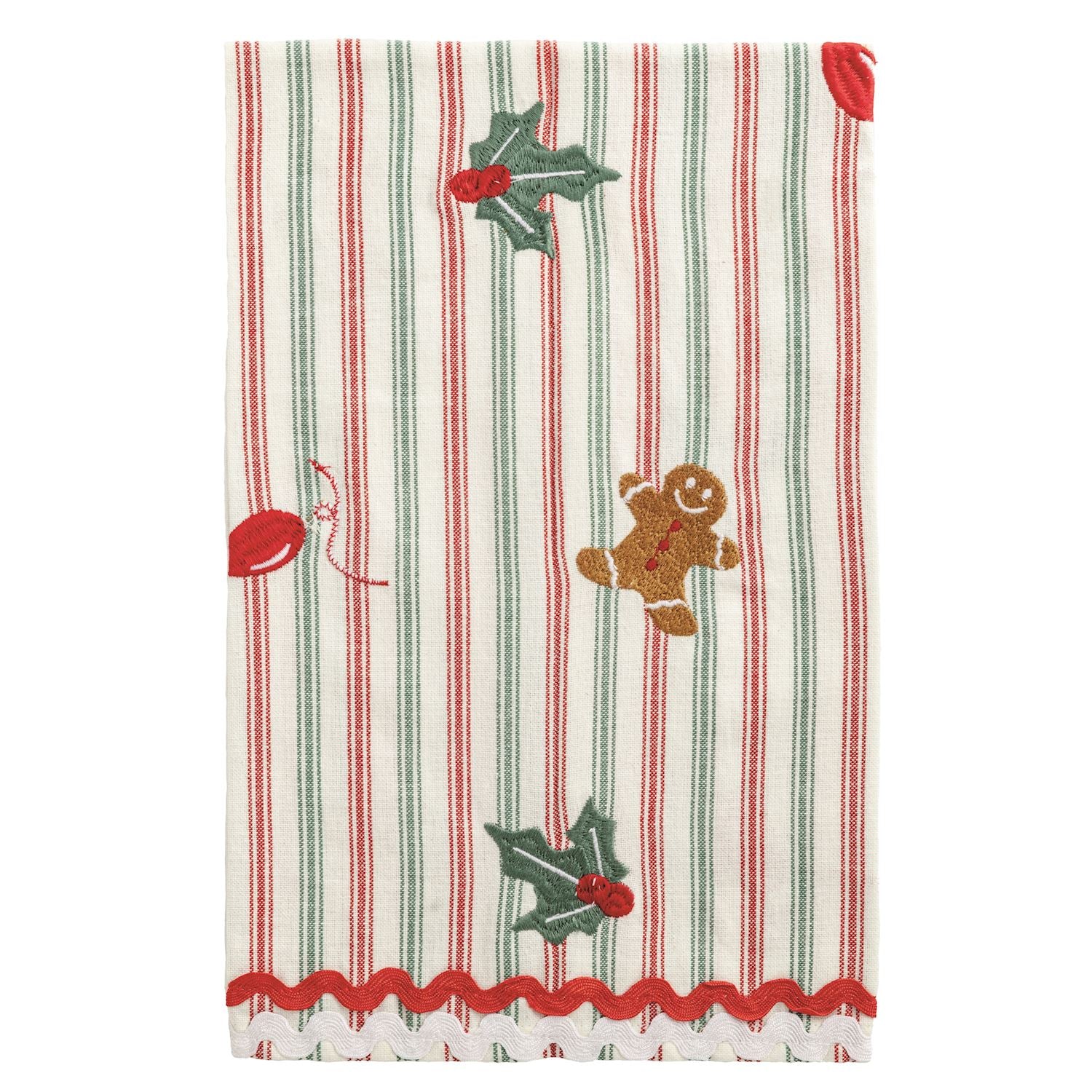 TREE EMBROIDERED CHRISTMAS TOWEL By Mud Pie