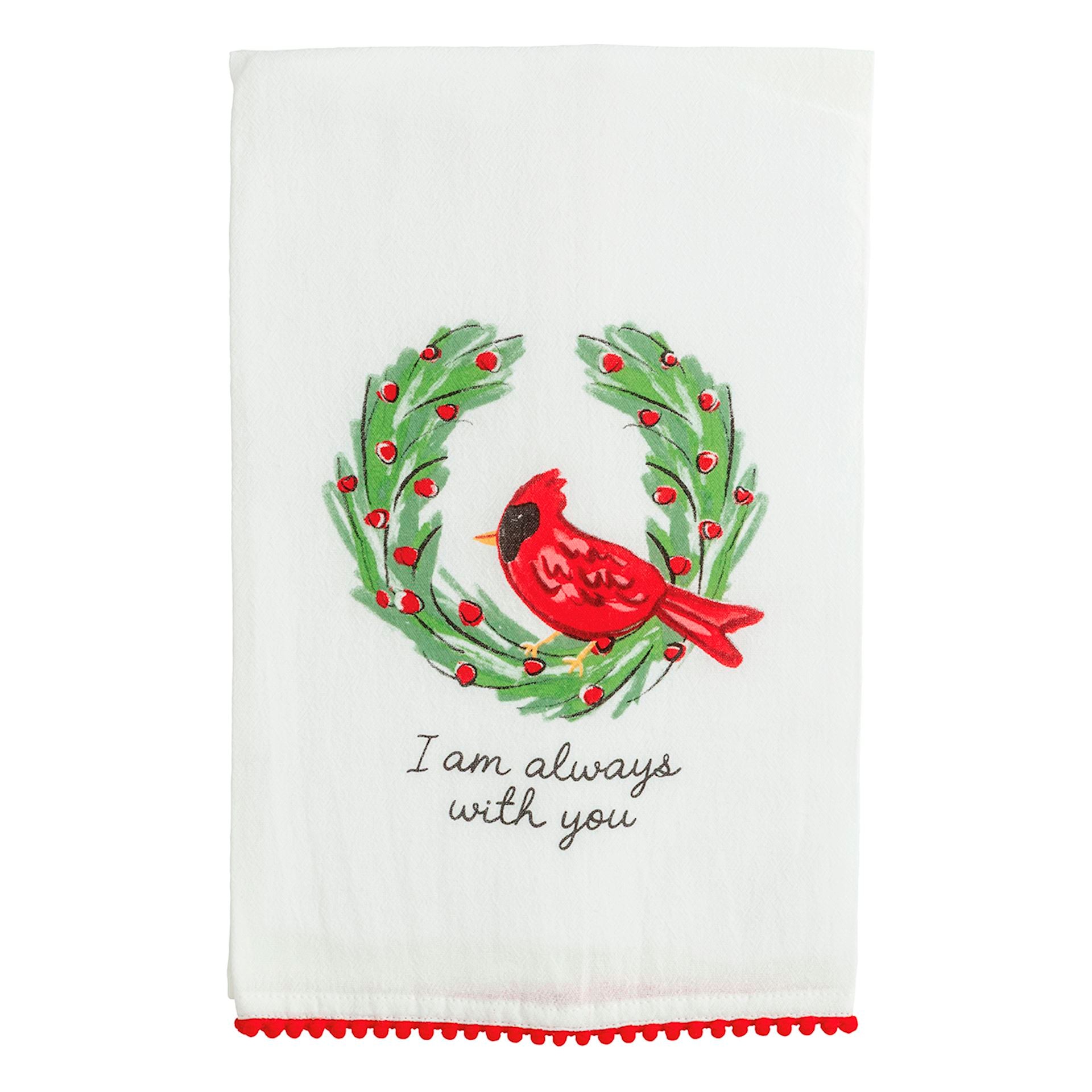 Cardinal Pom Towel by Mud Pie