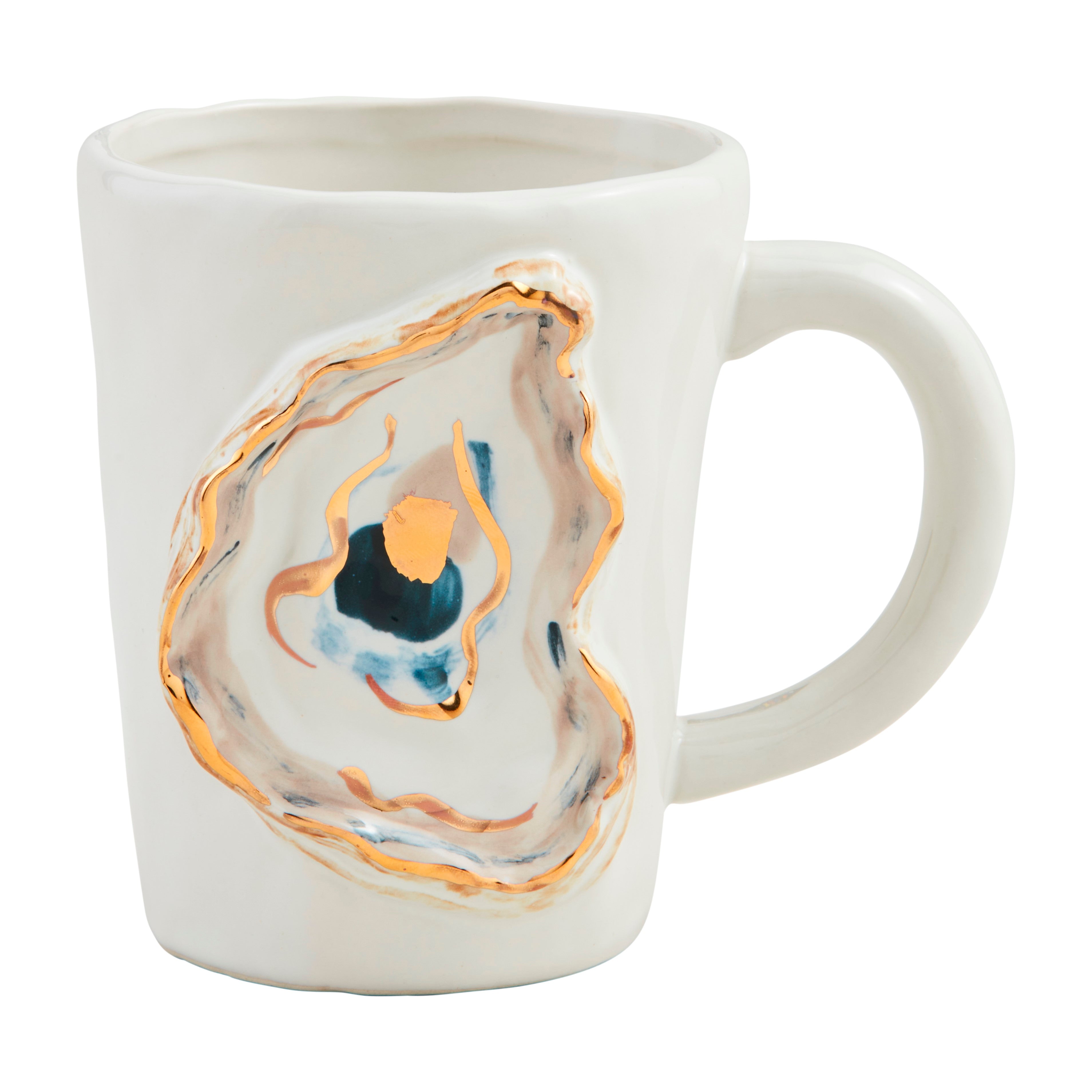 Oyster Shell Mug By Mud Pie