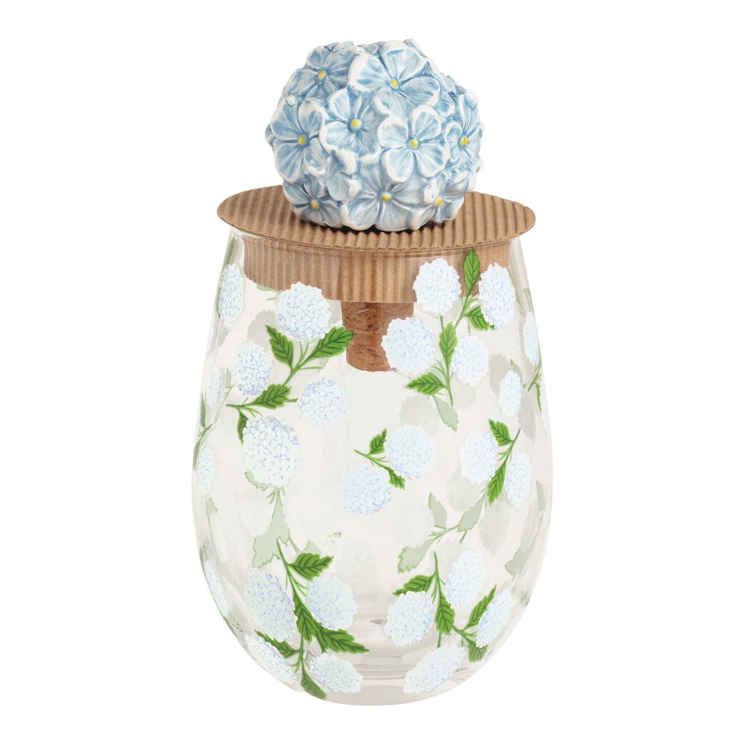 Hydrangea Wine Glass Stopper Set by Mud Pie by MUD PIE