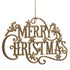 7.25 Gold Glitter Merry Christmas Ornament - A. Dodson's