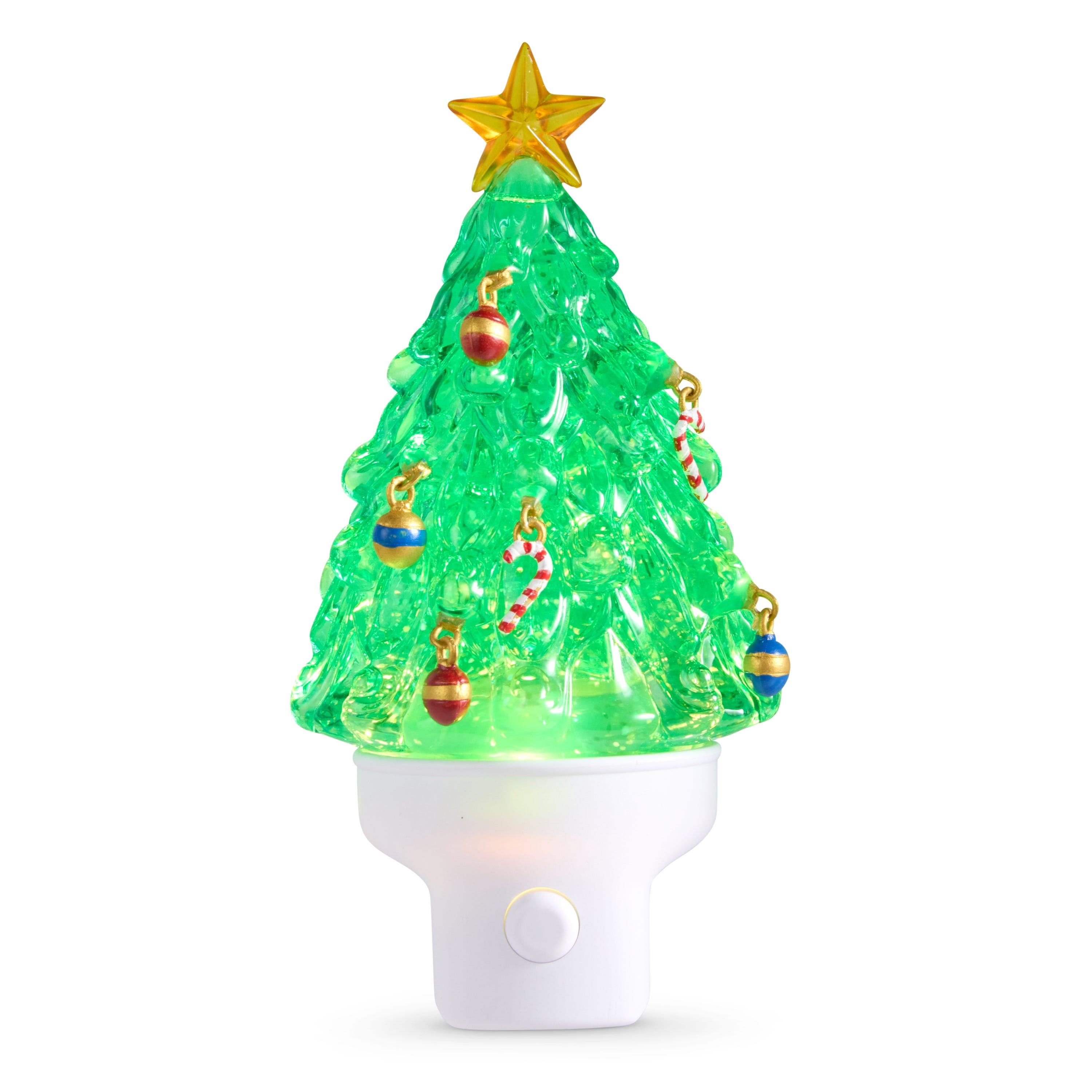 6.5 Swirling Glitter Christmas Tree Night Light - A. Dodson's