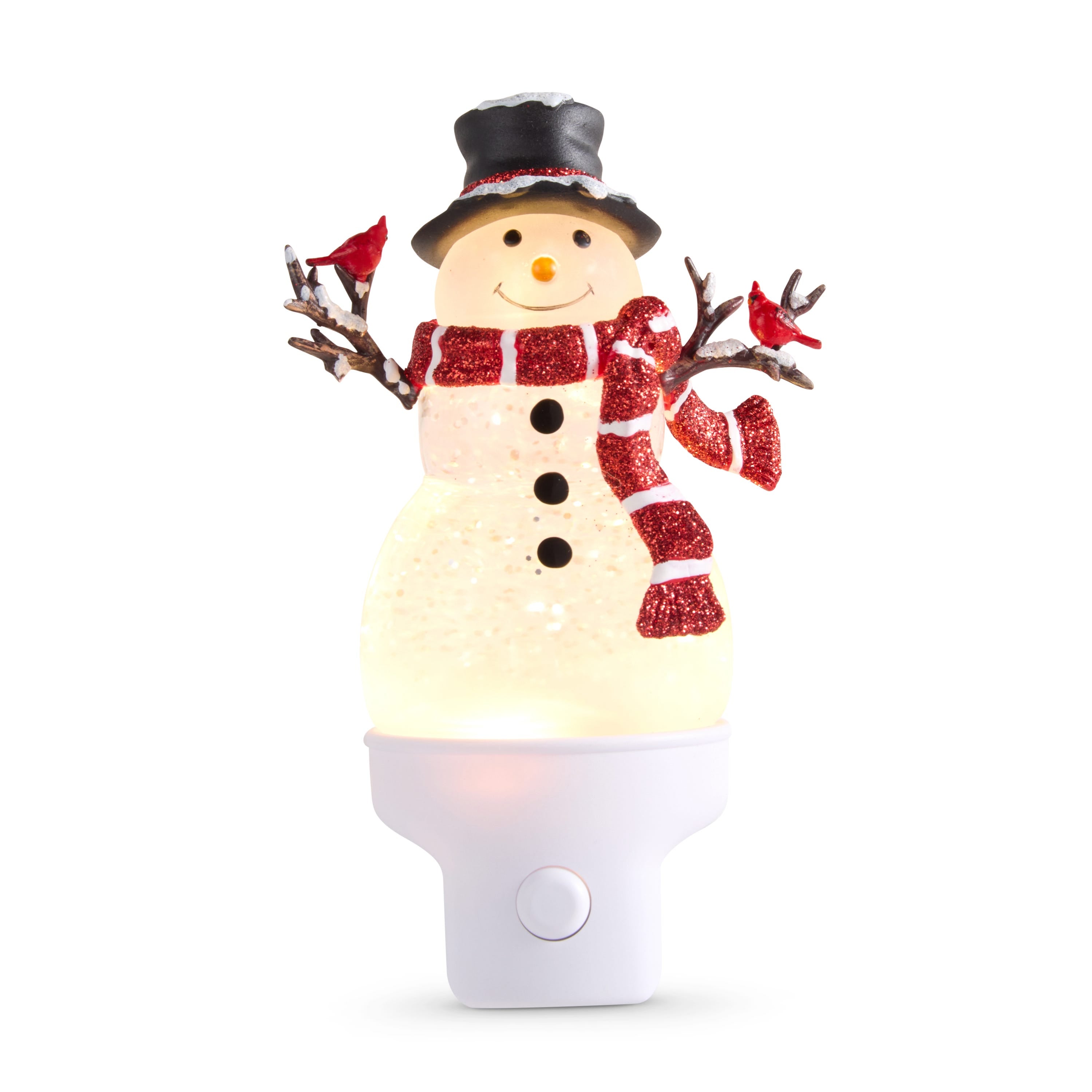 6 Swirling Glitter Snowman Night Light - A. Dodson's