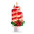 6.5 Swirling Glitter Peppermint Candle Night Light - A. Dodson's