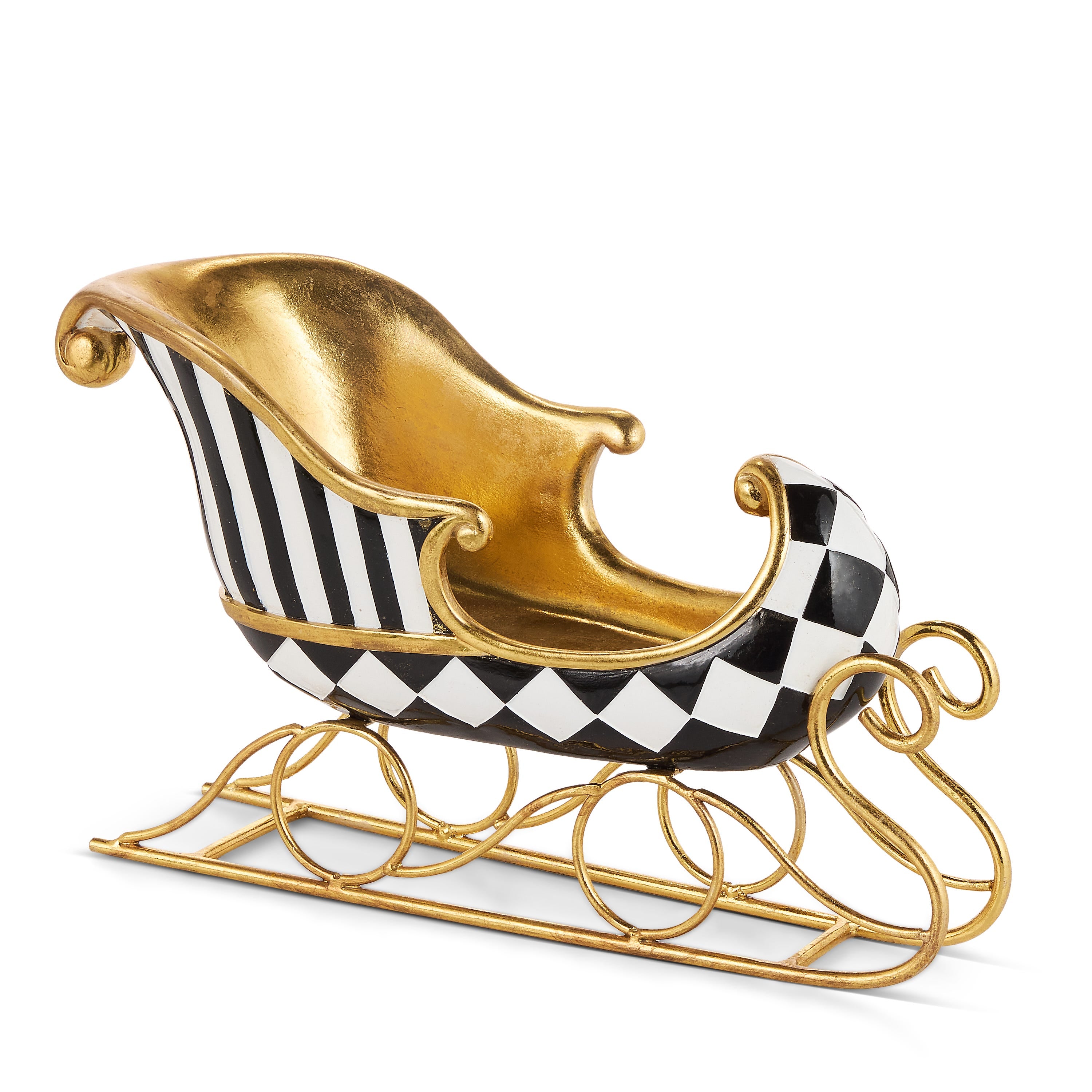 14.5 Black and White Checkered Sleigh - A. Dodson's