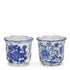 4 Mini Blue and White Pots - A. Dodson's
