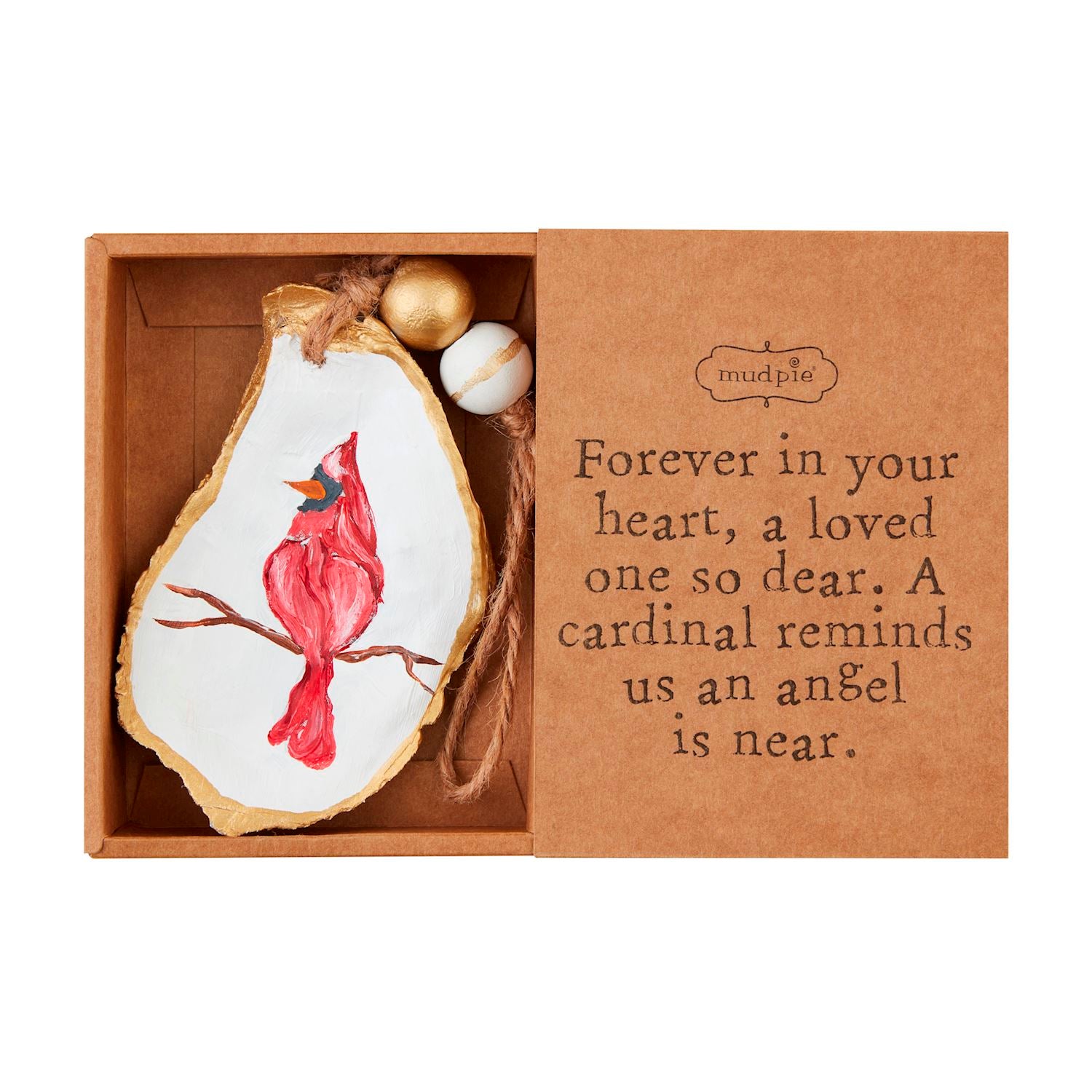 CARDINAL OYSTER ORNAMENT BY MUD PIE - A. Dodson's