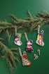 Santa Mini Needlepoint Stocking By Mud Pie
