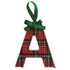 Initial Tartan Ornament By Mud Pie