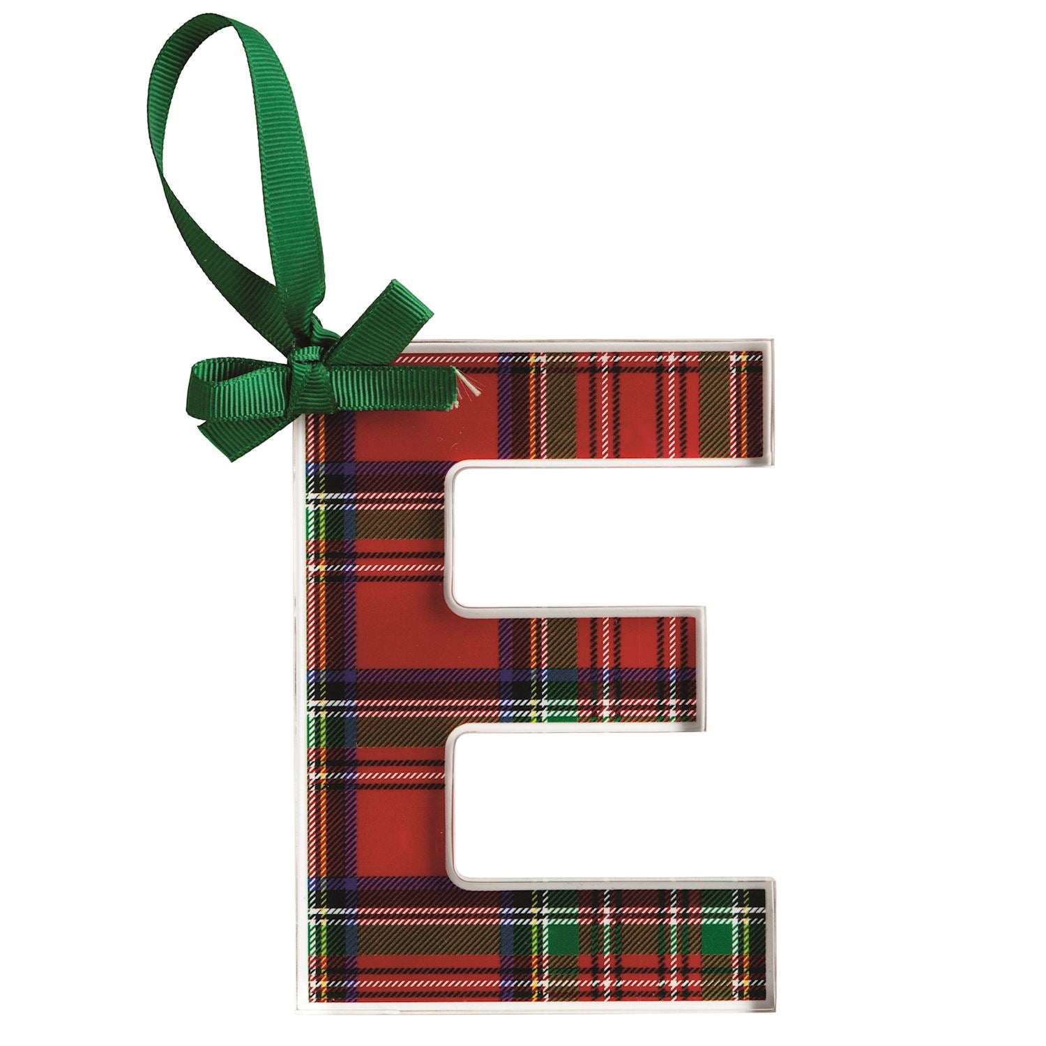 Initial Tartan Ornament By Mud Pie