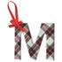 Initial Tartan Ornament By Mud Pie