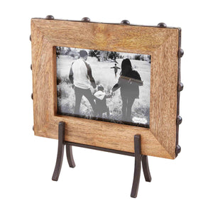 5x7 METAL BEAD FRAME BY MUD PIE