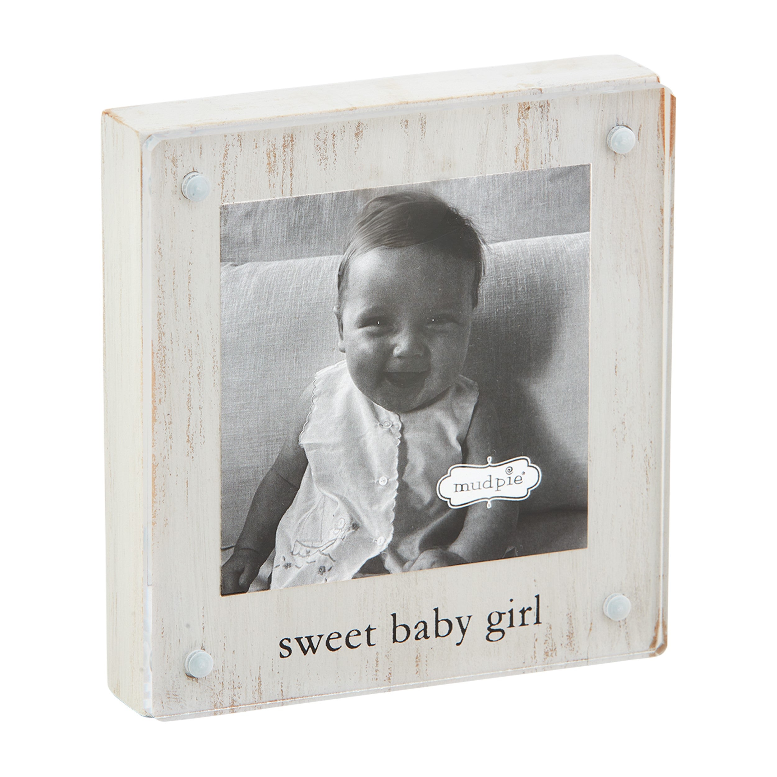 Sweet Baby Girl Acrylic Block Frame By Mud Pie