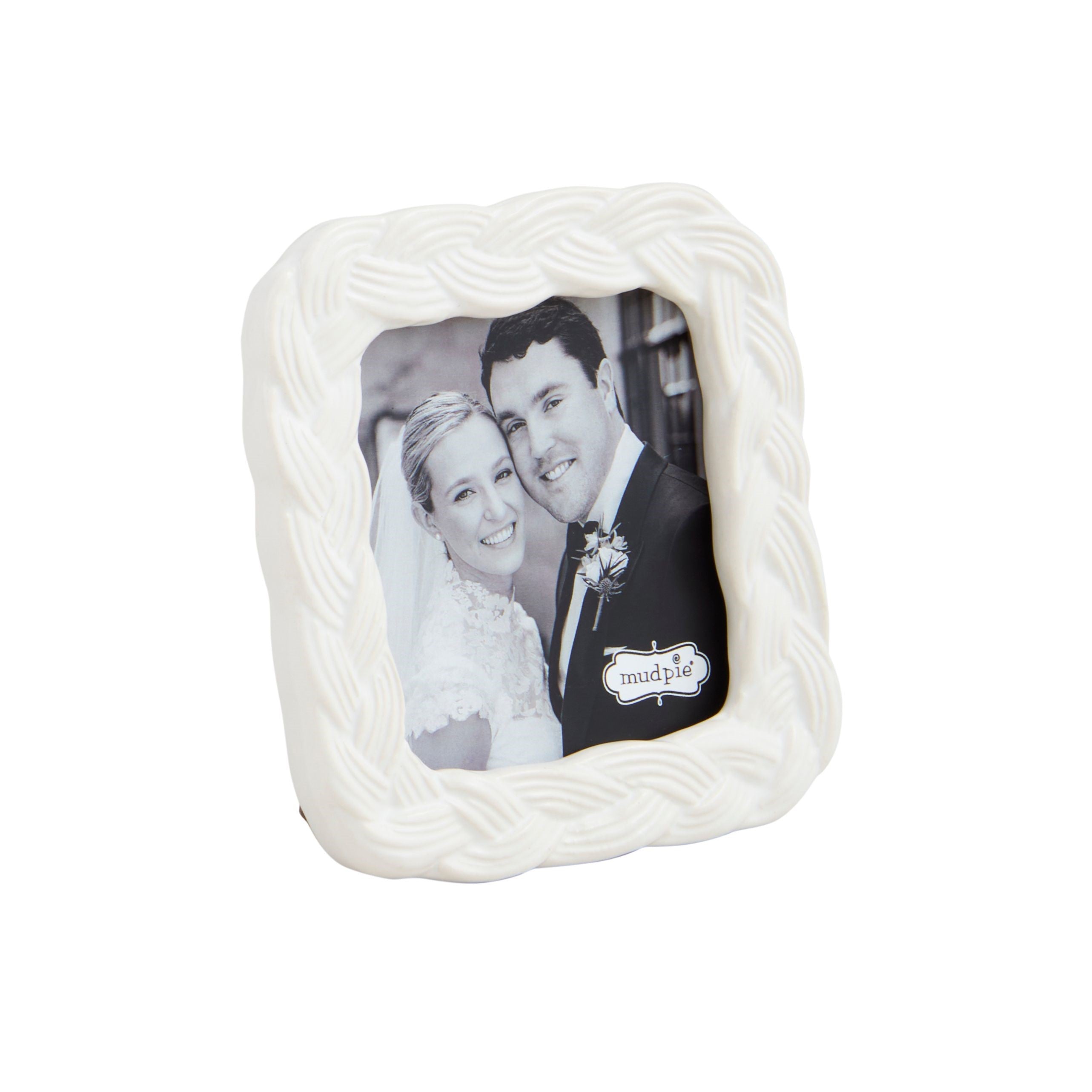 Square Mini Braided Stoneware Frame By Mud Pie