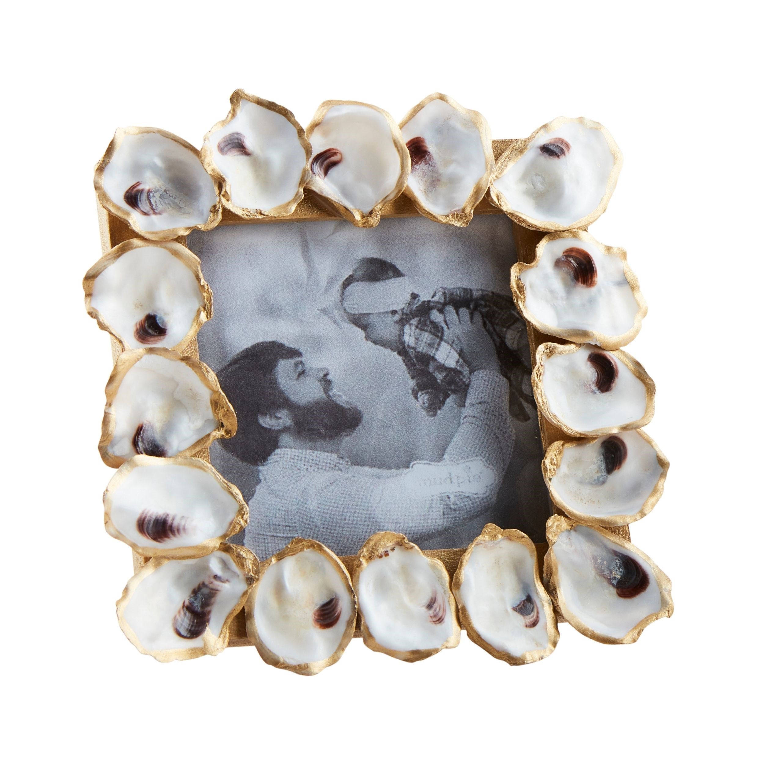 Square Mini Gold Oyster Frame By Mud Pie